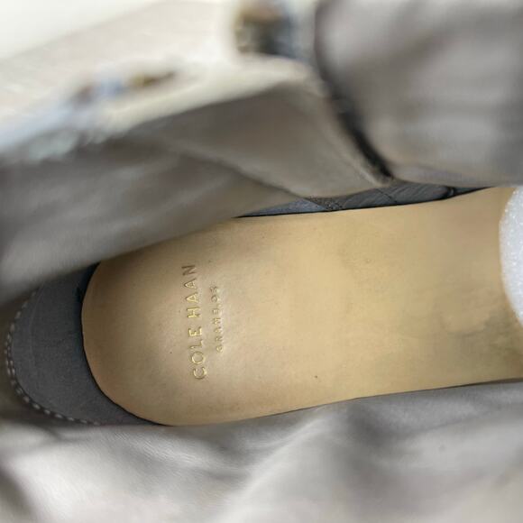 Cole Haan Grand OS Brown Leather Ankle Boot Strap Buckle Block Heel Bootie 7.5 B - Picture 11 of 12